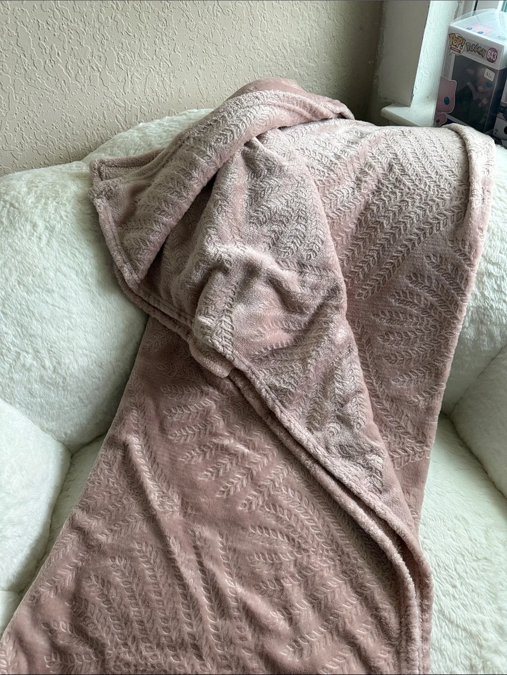 Floral Ferns Shabby Chic Oversized Soft & Plush Accent Throw Blanket pink boho